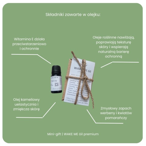 WAKE ME óil premium mini 5 ml – naturalny olejek do ciała GREEN MOON®