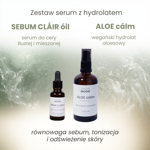 Zestaw serum i hydrolat: równowaga sebum, tonizacja i odświeżenie skóry