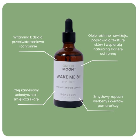 WAKE ME óil premium – energetyzujący olejek do ciała