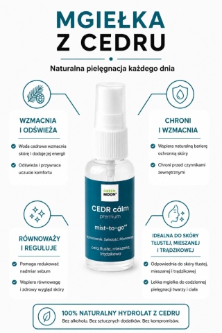 Mgiełka do skóry tłustej, mieszanej i problematycznej – CEDR cálm premium 30 ml