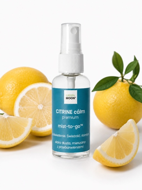GREEN MOON® CITRINE cálm premium – naturalna mgiełka cytrynowa do twarzy, ciała i włosów