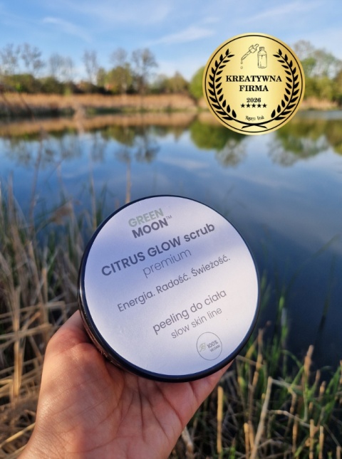 GREEN MOON® CITRUS GLOW scrub premium – cytrusowy peeling cukrowy do ciała