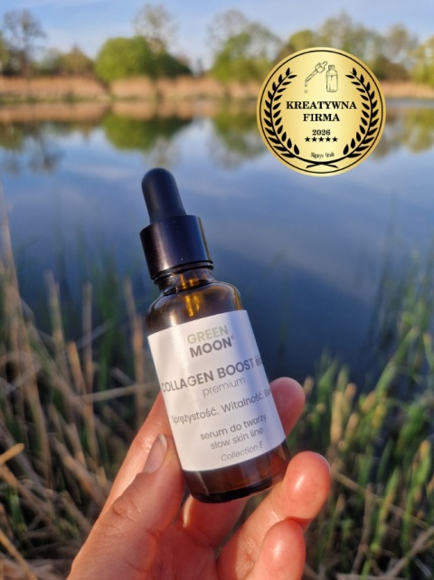 GREEN MOON® COLLAGEN BOOST élixir premium – serum do twarzy z kolagenem roślinnym i witaminą C