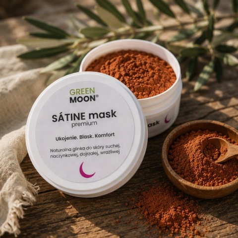 Glinka do skóry suchej, wrażliwej, naczynkowej i dojrzałej – SÁTINE mask premium 50 g