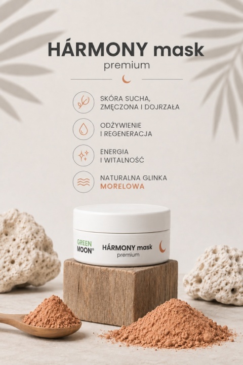 Glinka do skóry suchej, zmęczonej i dojrzałej – HÁRMONY mask premium 50 g
