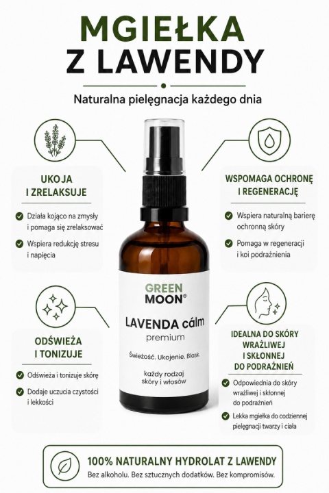 Mgiełka lawendowa do każdego rodzaju skóry i włosów – LAVENDA cálm premium