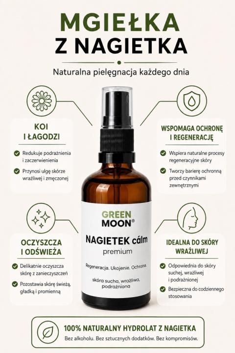 Mgiełka z nagietka do skóry suchej, wrażliwej i podrażnionej – NAGIETEK cálm premium