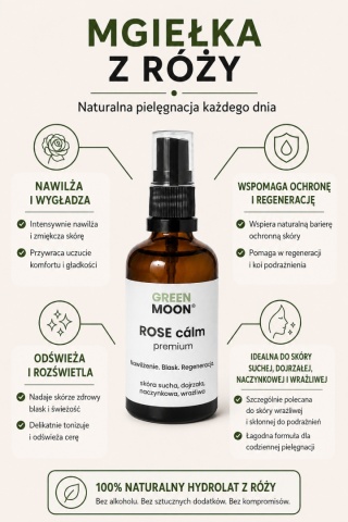 Mgiełka do skóry suchej, wrażliwej i naczynkowej – ROSE cálm premium 100 ml