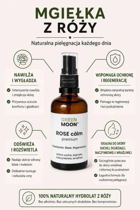 Mgiełka do skóry suchej, wrażliwej i naczynkowej – ROSE cálm premium 100 ml