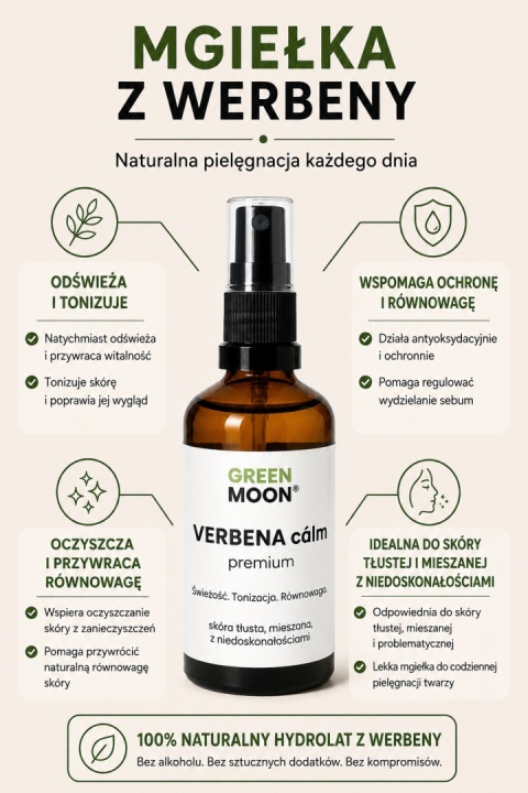 Mgiełka z werbeny do skóry tłustej, mieszanej i problematycznej – VERBENA cálm premium