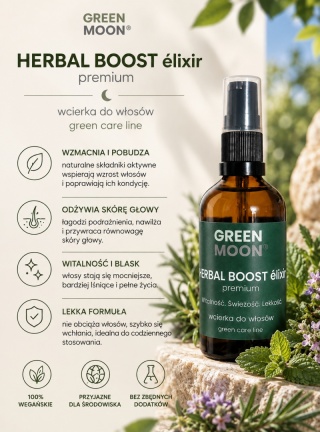 Wcierka olejowa do włosów – HERBAL BOOST élixir premium 100 ml