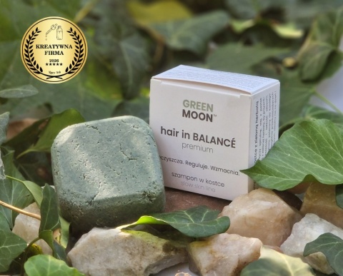 GREEN MOON® hair in BALANCE premium – szampon w kostce do codziennej pielęgnacji włosów