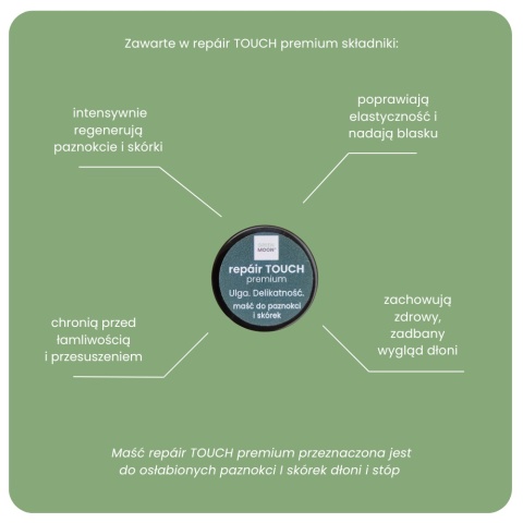 GREEN MOON® repáir TOUCH premium – regeneracyjna maść do paznokci i skórek