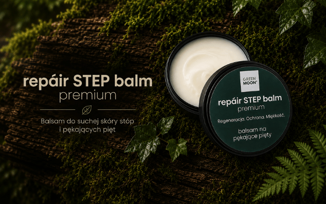 🦶 Nowość w GREEN MOON®: repáir STEP balm premium – intensywna pielęgnacja suchej skóry stóp i pękających pięt