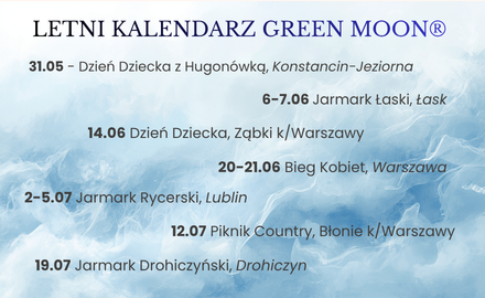 🌞 Letni kalendarz GREEN MOON® 2026 – gdzie spotkasz mnie tego lata?