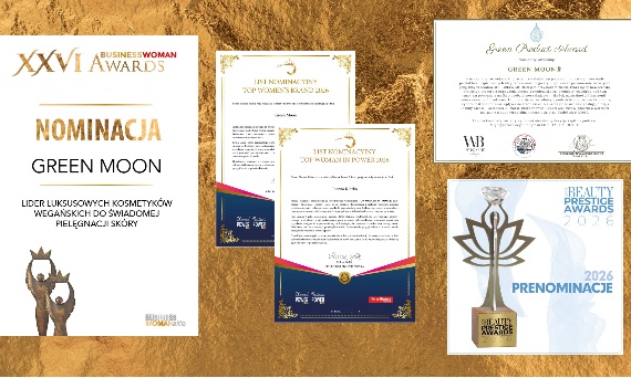 GREEN MOON® z 5 nominacjami branżowymi – sukces młodej marki kosmetyków wegańskich