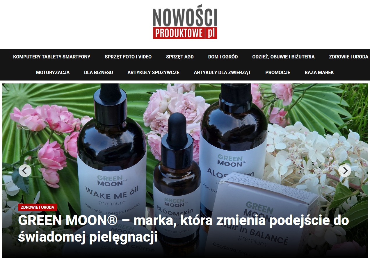 GREEN MOON® na NowościProduktowe.pl – widoczność, która buduje markę ✨