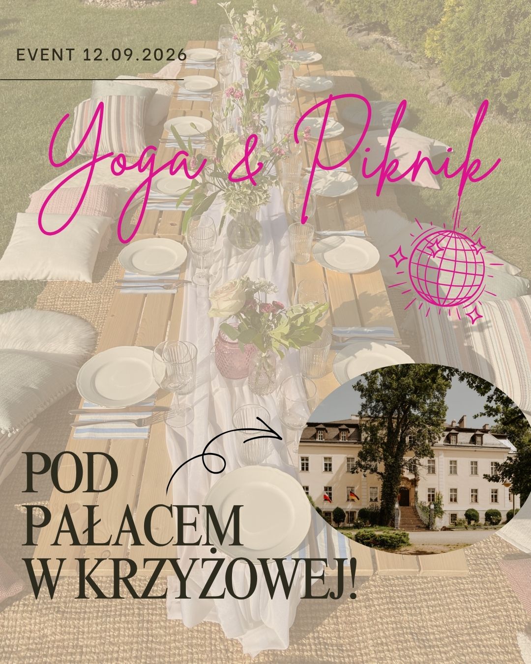 GREEN MOON® partnerem wydarzenia Yoga & Piknik pod Pałacem w Krzyżowej 🧘‍♀️🌿✨